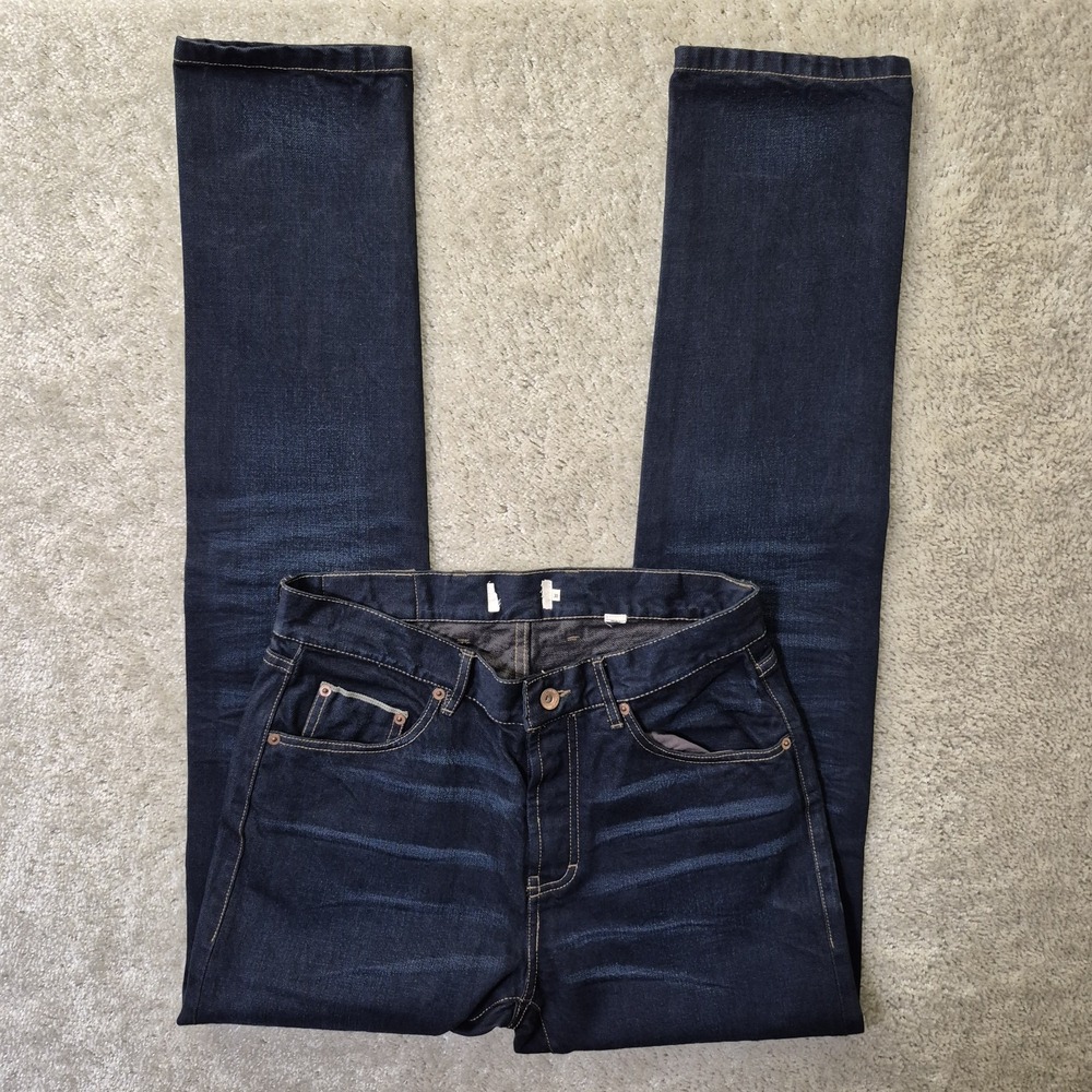 Taylor Stitch Selvedge Jeans Mens 30/34 Blue Dark Wash Button Fly Preppy Hipster